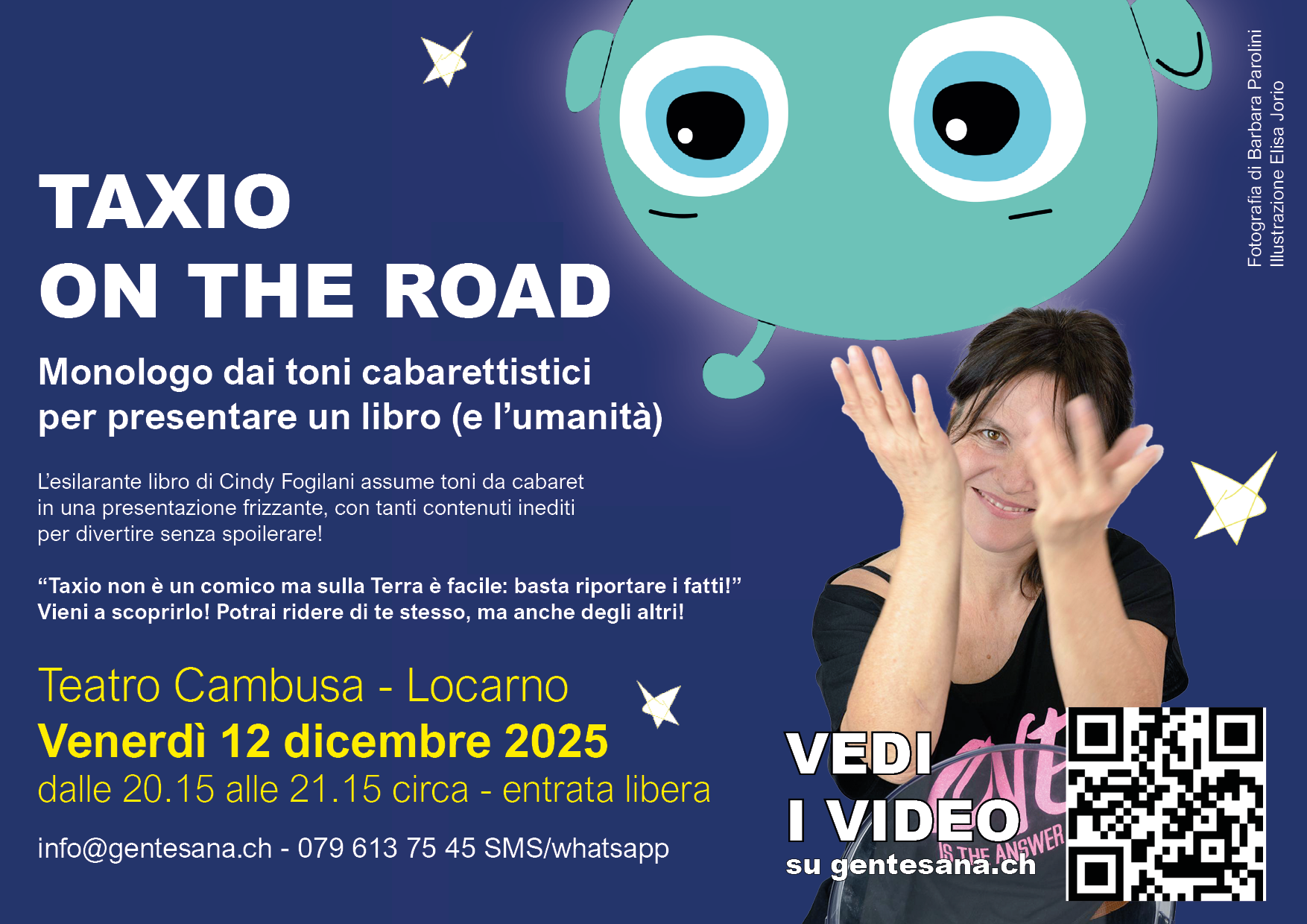 Taxio e l'anomalia univerasale, venerdì 12 dicembre Teatro Cambusa Locarno